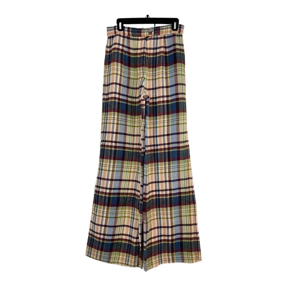 Vintage 60’s Miss Holly Plaid Bell Bottoms 
Vintage Size 14 (see measurements)